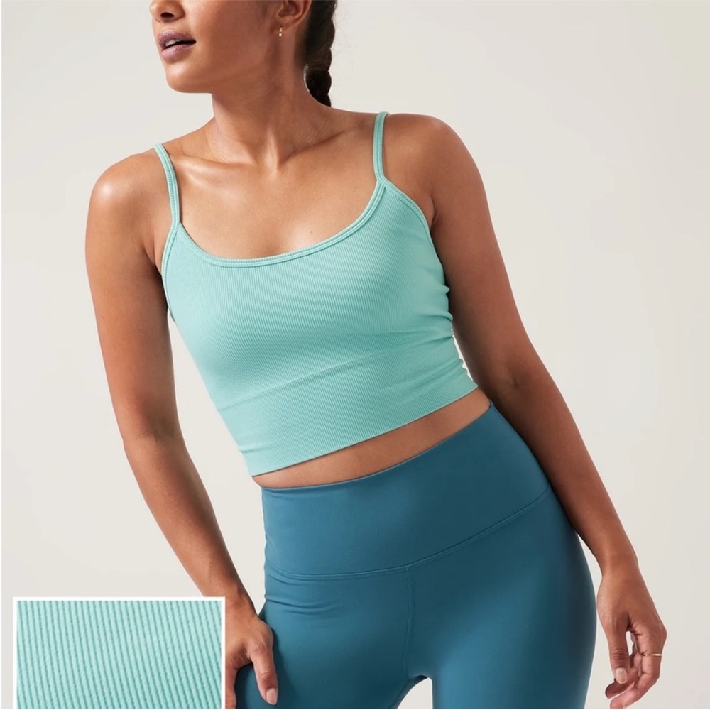 Athleta Mint Ribbed Aurora Cami NWT